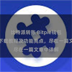 比特派转账 Bitpie钱包最新版本下载教程及功能亮点，尽在一篇文章中详解