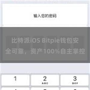 比特派iOS Bitpie钱包安全可靠，资产100%自主掌控