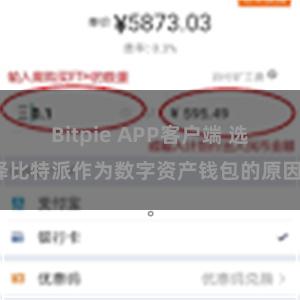 Bitpie APP客户端 选择比特派作为数字资产钱包的原因。