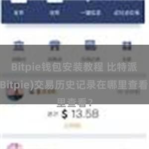 Bitpie钱包安装教程 比特派(Bitpie)交易历史记录在哪里查看？