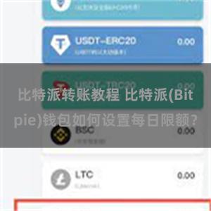 比特派转账教程 比特派(Bitpie)钱包如何设置每日限额？